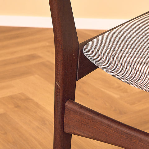 Danish dining chairs in walnut by Poul M. Volther for Frem Røjle