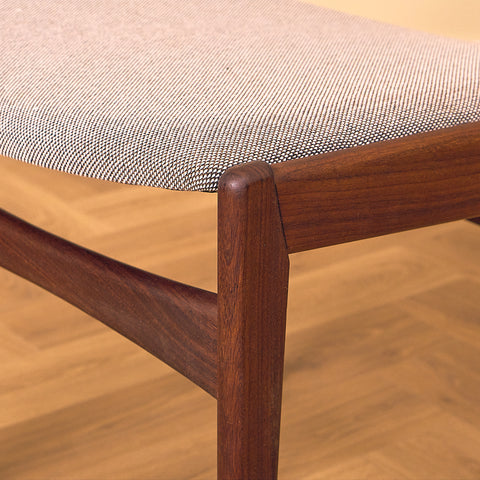 Danish dining chairs in walnut by Poul M. Volther for Frem Røjle