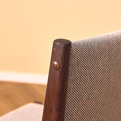 Danish dining chairs in walnut by Poul M. Volther for Frem Røjle