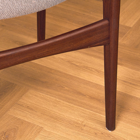 Danish dining chairs in walnut by Poul M. Volther for Frem Røjle