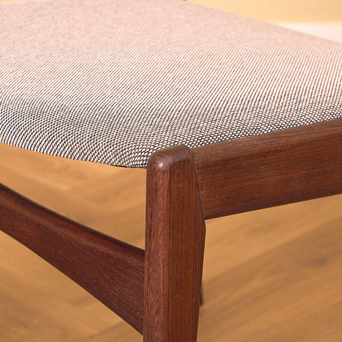 Danish dining chairs in walnut by Poul M. Volther for Frem Røjle