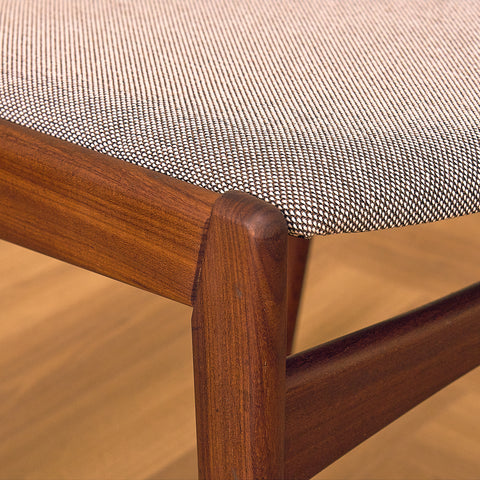 Danish dining chairs in walnut by Poul M. Volther for Frem Røjle