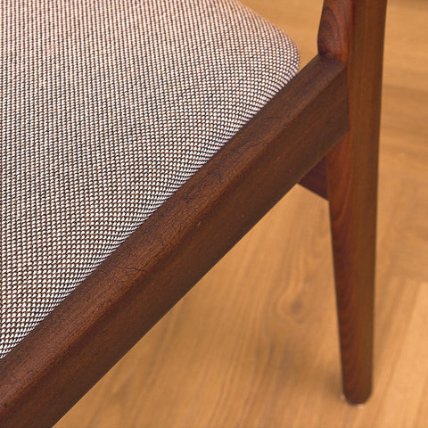 Danish dining chairs in walnut by Poul M. Volther for Frem Røjle