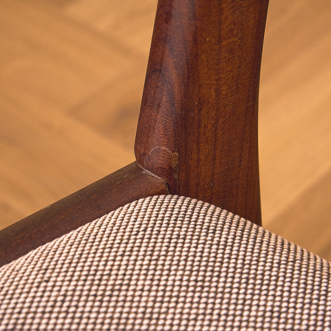 Danish dining chairs in walnut by Poul M. Volther for Frem Røjle