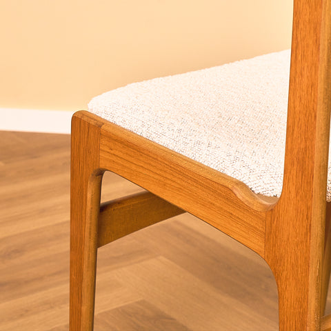 Danish set of 6 dining chairs in teak by Erik Buch for Nova Stolefabrik