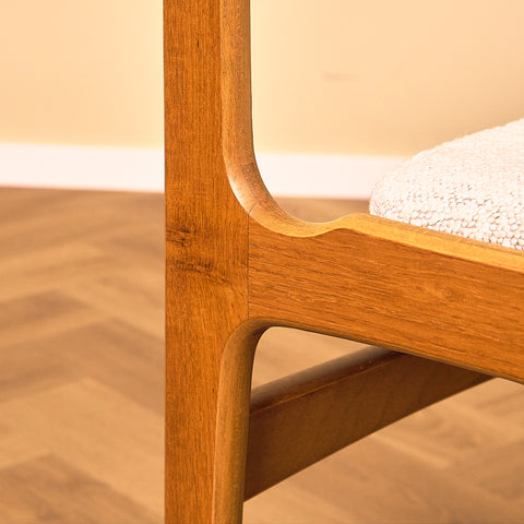 Danish set of 6 dining chairs in teak by Erik Buch for Nova Stolefabrik