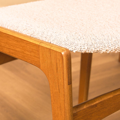 Danish set of 6 dining chairs in teak by Erik Buch for Nova Stolefabrik