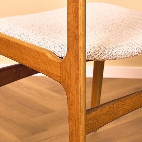 Danish set of 6 dining chairs in teak by Erik Buch for Nova Stolefabrik