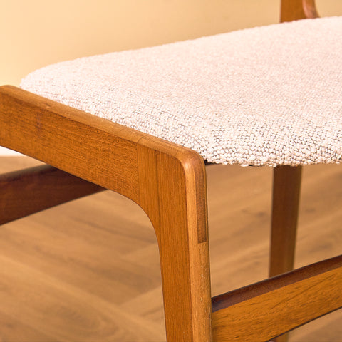 Danish set of 6 dining chairs in teak by Erik Buch for Nova Stolefabrik