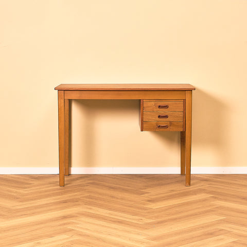 Small Swedish writing desk in teak and beech