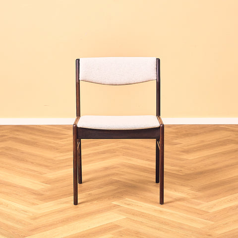 Danish dining chairs in solid Santos rosewood by N&K Bungaard Rasmussen for Thorsøe Møbelfabrik
