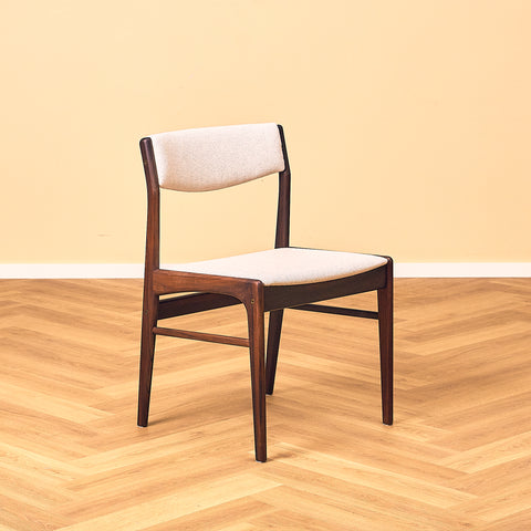 Danish dining chairs in solid Santos rosewood by N&K Bungaard Rasmussen for Thorsøe Møbelfabrik