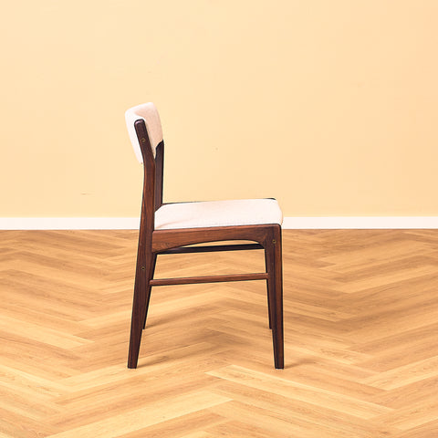 Danish dining chairs in solid Santos rosewood by N&K Bungaard Rasmussen for Thorsøe Møbelfabrik