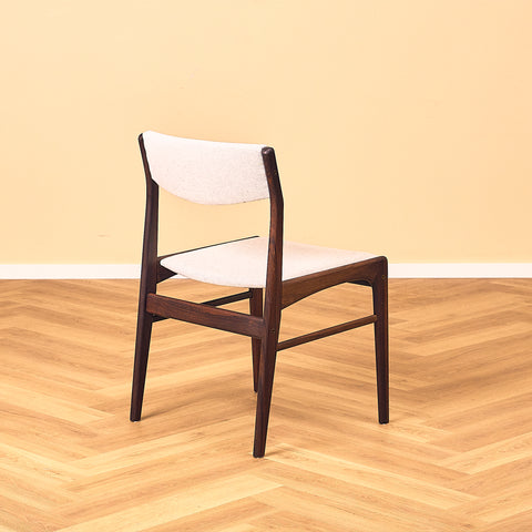 Danish dining chairs in solid Santos rosewood by N&K Bungaard Rasmussen for Thorsøe Møbelfabrik