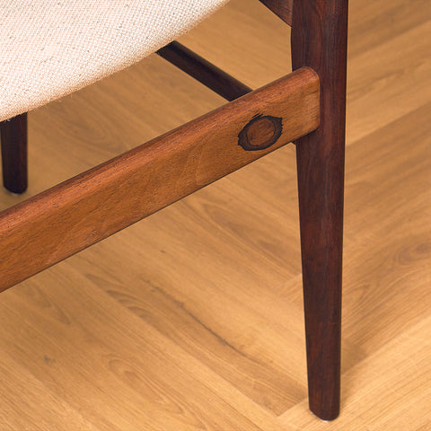 Danish dining chairs in solid Santos rosewood by N&K Bungaard Rasmussen for Thorsøe Møbelfabrik