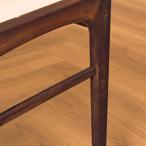 Danish dining chairs in solid Santos rosewood by N&K Bungaard Rasmussen for Thorsøe Møbelfabrik