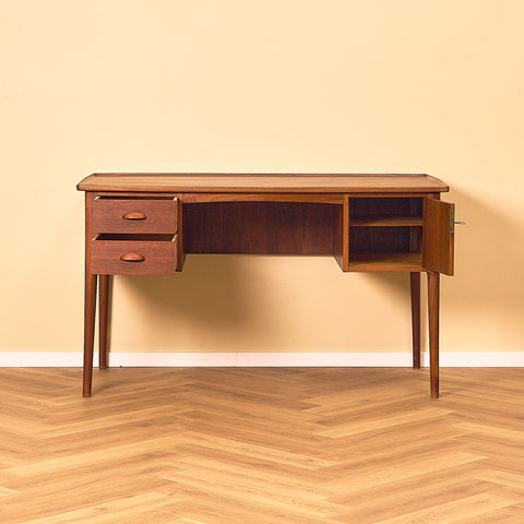 Danish writing desk in dark teak