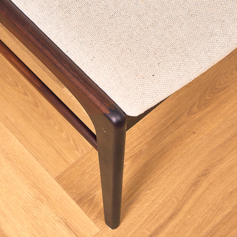 Danish dining chairs in solid Santos rosewood by N&K Bungaard Rasmussen for Thorsøe Møbelfabrik