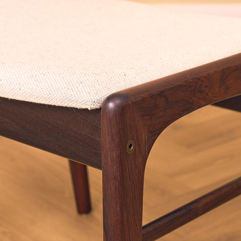 Danish dining chairs in solid Santos rosewood by N&K Bungaard Rasmussen for Thorsøe Møbelfabrik