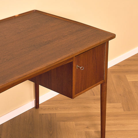 Danish writing desk in dark teak