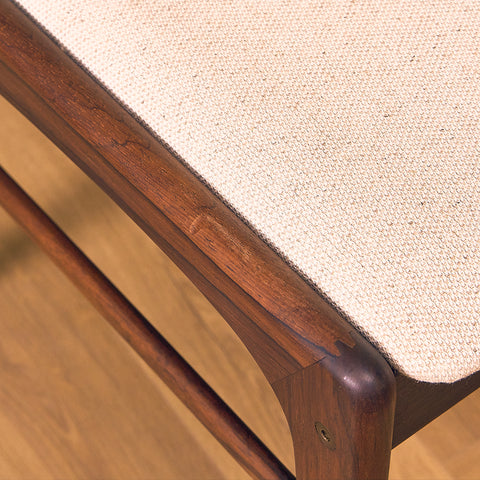 Danish dining chairs in solid Santos rosewood by N&K Bungaard Rasmussen for Thorsøe Møbelfabrik