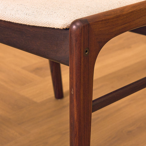 Danish dining chairs in solid Santos rosewood by N&K Bungaard Rasmussen for Thorsøe Møbelfabrik