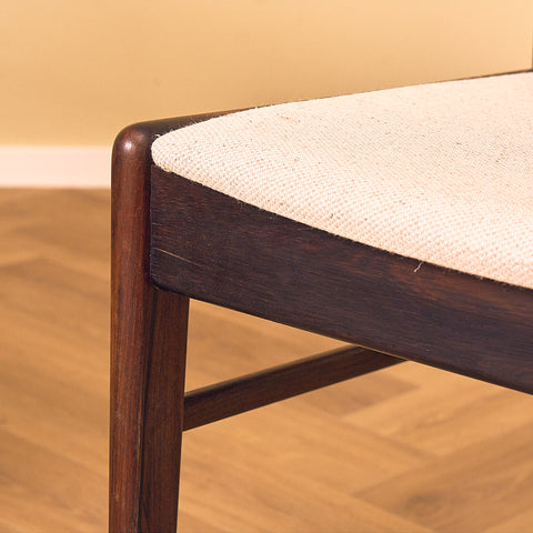 Danish dining chairs in solid Santos rosewood by N&K Bungaard Rasmussen for Thorsøe Møbelfabrik