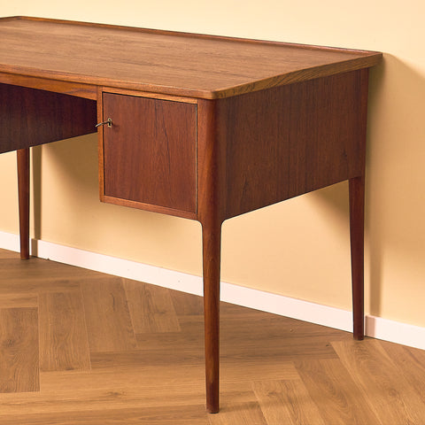 Danish writing desk in dark teak