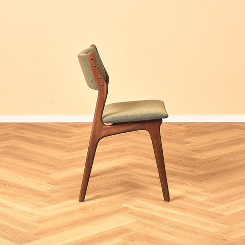 Danish dining chairs in solid walnut by Erik Buch for Chr. Christensen Møbelfabrik