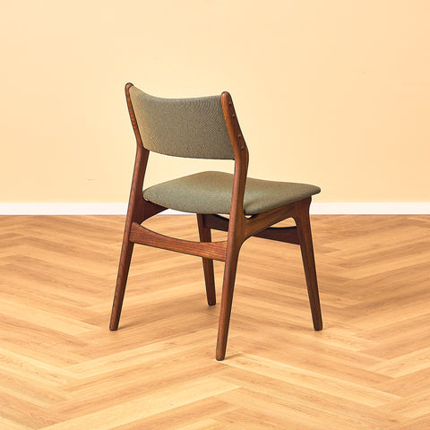 Danish dining chairs in solid walnut by Erik Buch for Chr. Christensen Møbelfabrik