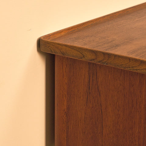Danish writing desk in dark teak