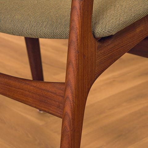 Danish dining chairs in solid walnut by Erik Buch for Chr. Christensen Møbelfabrik