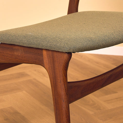 Danish dining chairs in solid walnut by Erik Buch for Chr. Christensen Møbelfabrik