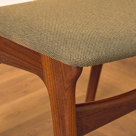 Danish dining chairs in solid walnut by Erik Buch for Chr. Christensen Møbelfabrik