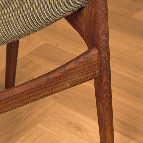 Danish dining chairs in solid walnut by Erik Buch for Chr. Christensen Møbelfabrik