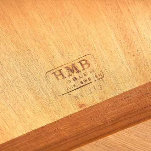 Swedish side table in teak by HMB Möbler Rörvik