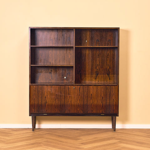 Danish Santos rosewood bookshelf by Omann Jun A/S