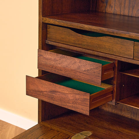 Danish Santos rosewood bookshelf by Omann Jun A/S