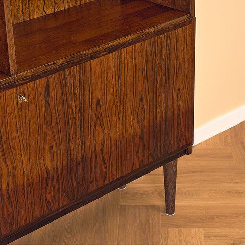 Danish Santos rosewood bookshelf by Omann Jun A/S