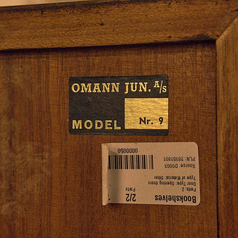 Danish Santos rosewood bookshelf by Omann Jun A/S