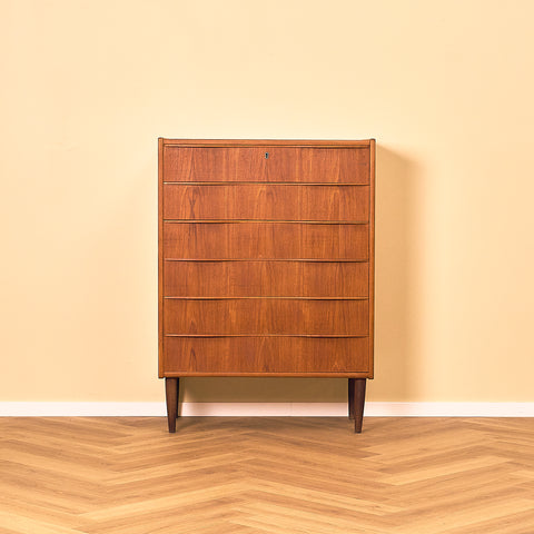 Vintage Teak Chest of Drawers, Denmark 1960s