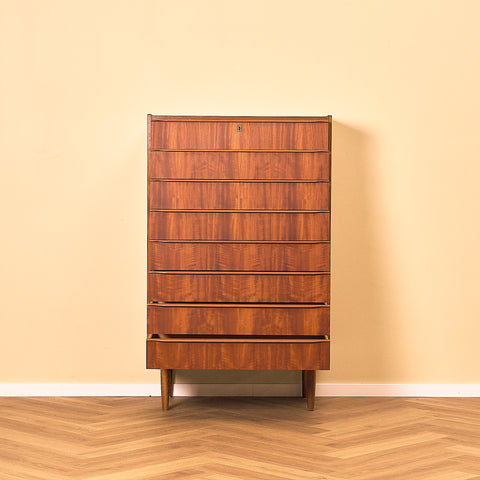 Vintage Tall Chest of Drawers in Teak, Denmark 1950s