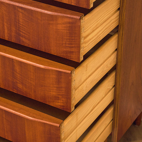 Vintage Tall Chest of Drawers in Teak, Denmark 1950s