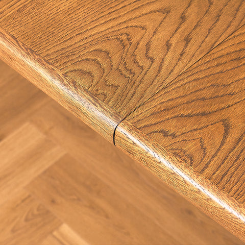 Danish oval dining table in smoked oak by Skovby