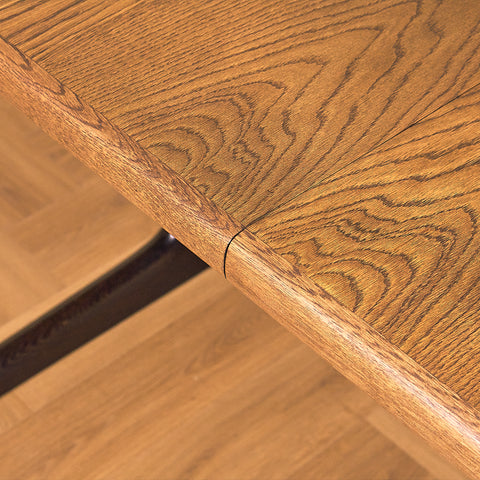 Danish oval dining table in smoked oak by Skovby