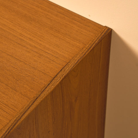 Swedish small chest of drawers in teak and beech