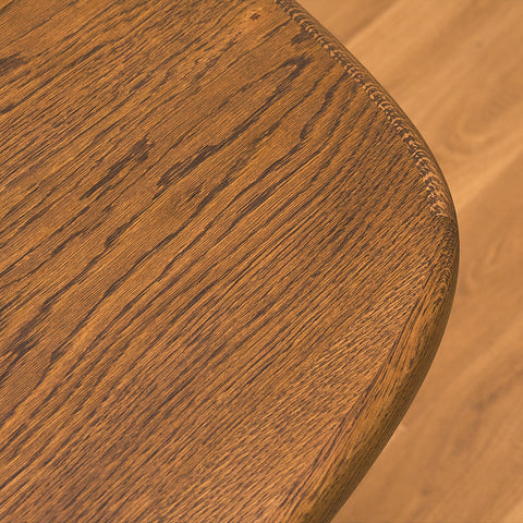 Danish oval dining table in smoked oak by Skovby