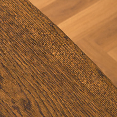 Danish oval dining table in smoked oak by Skovby