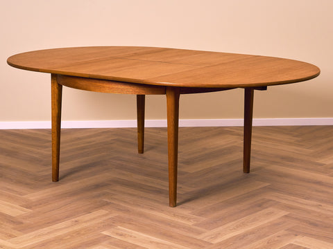 Danish round dining table in teak