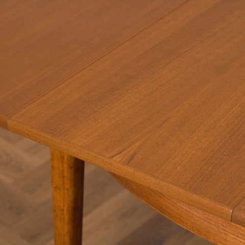 Danish round dining table in teak